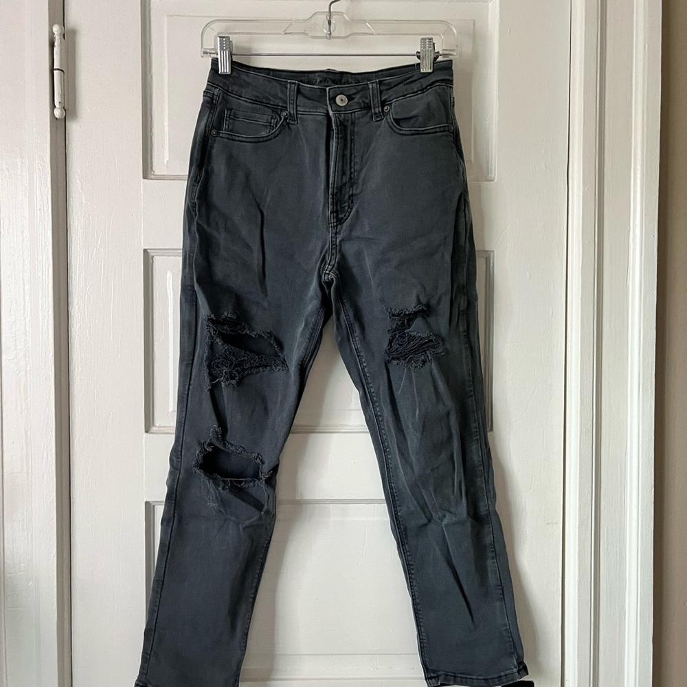 American Eagle Distressed Mom Jeans